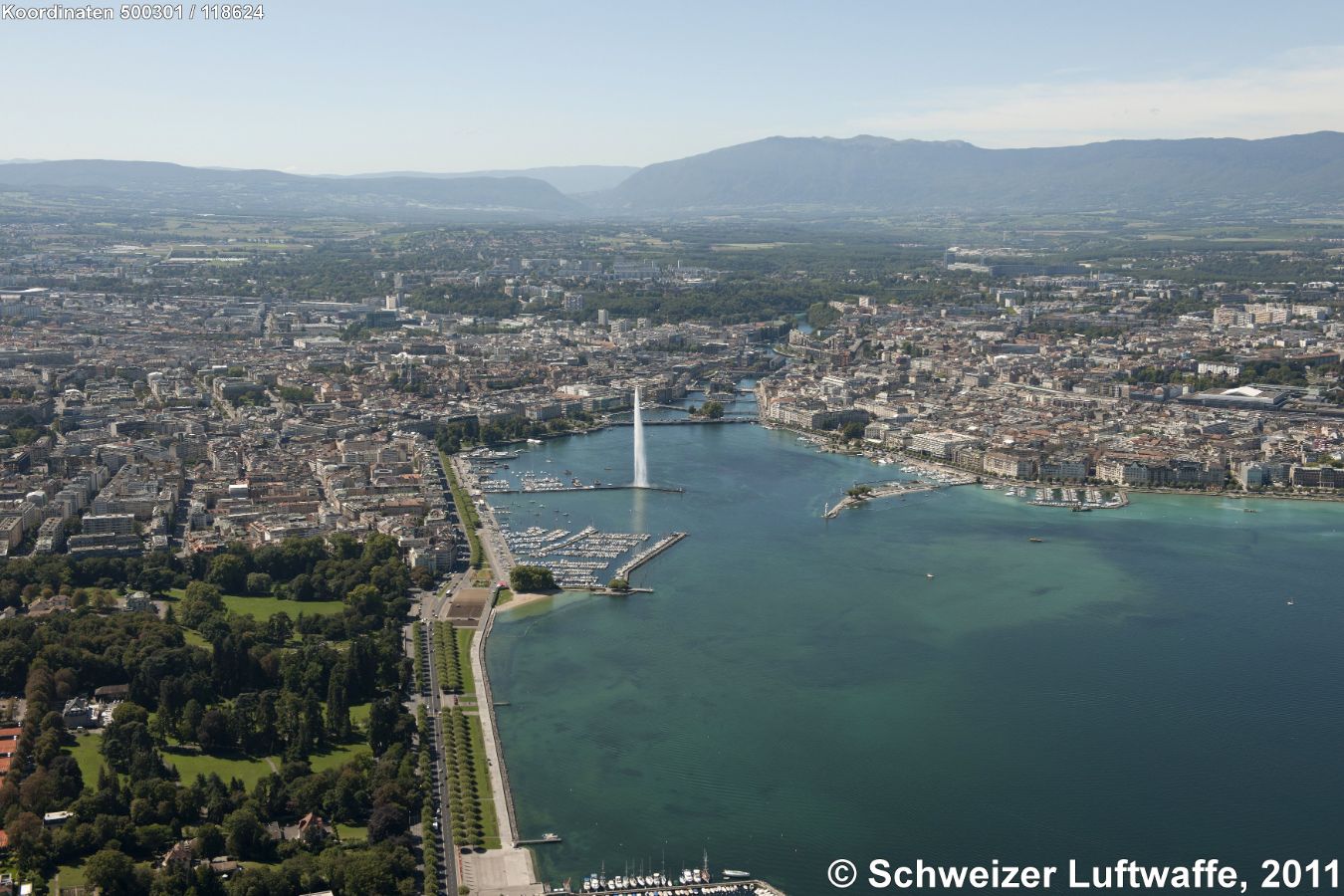 Genf / Genève, Seebecken, 'Jet d'eau' (Position: 2'500'996.71, 1'118'130.85)
